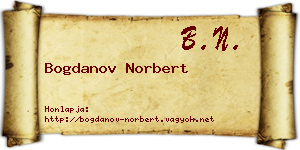 Bogdanov Norbert névjegykártya